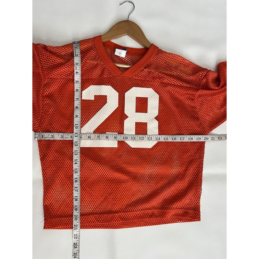 Rawlings Vintage Mesh Knit Orange Jersey 28 Size Large Youth Sporty - Picture 7 of 8